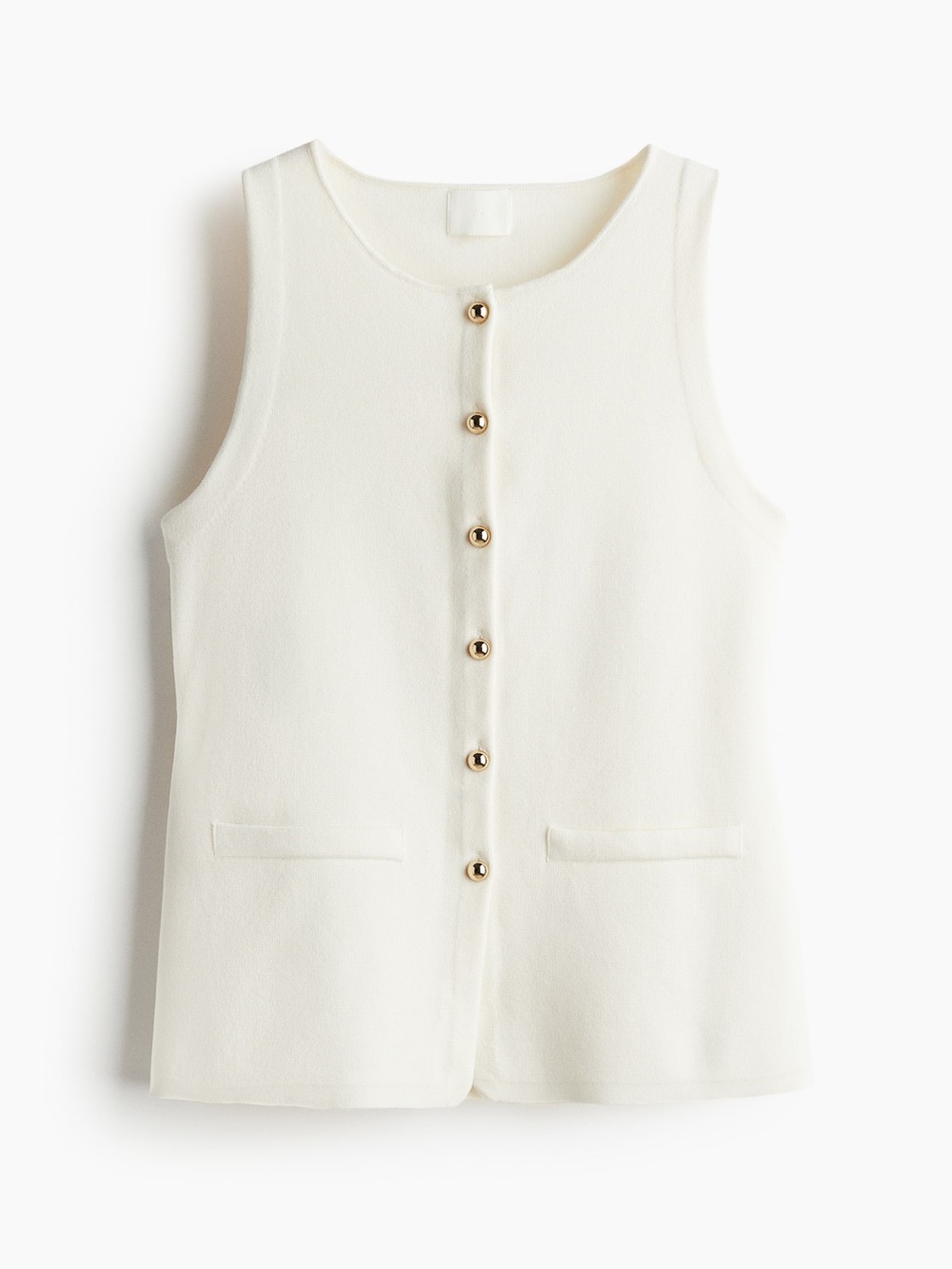 H&M Cream Knit Sleeveless Vest